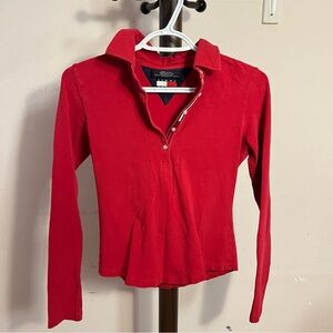 vintage tommy button long sleeve top